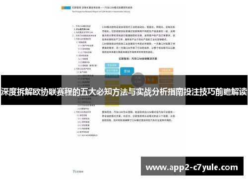 深度拆解欧协联赛程的五大必知方法与实战分析指南投注技巧前瞻解读 深度拆解欧协联赛程的五大必知方法与实战分析指南投注技巧前瞻解读